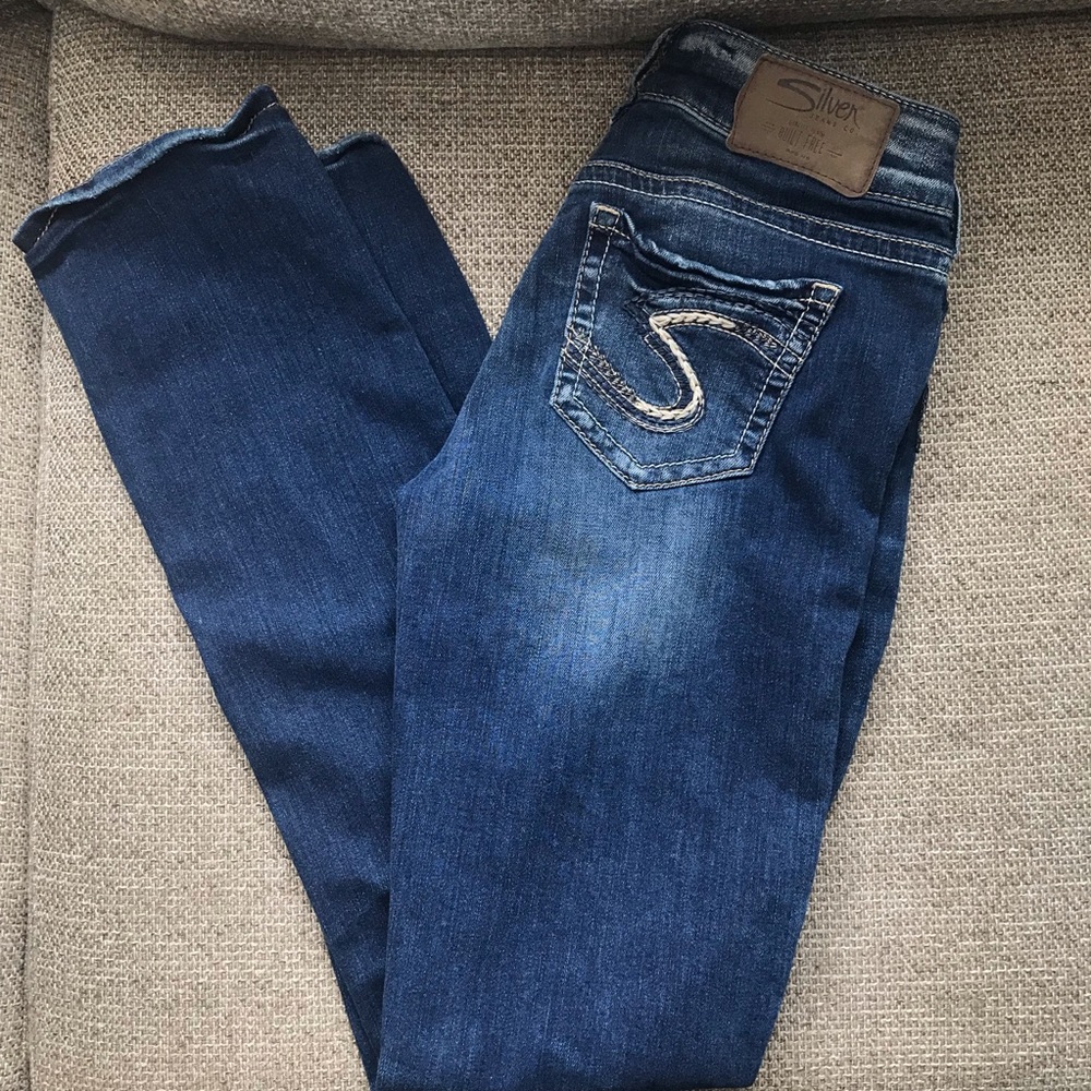 Women’s silver jeans